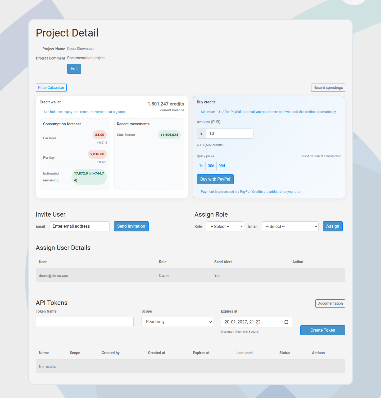 Project detail